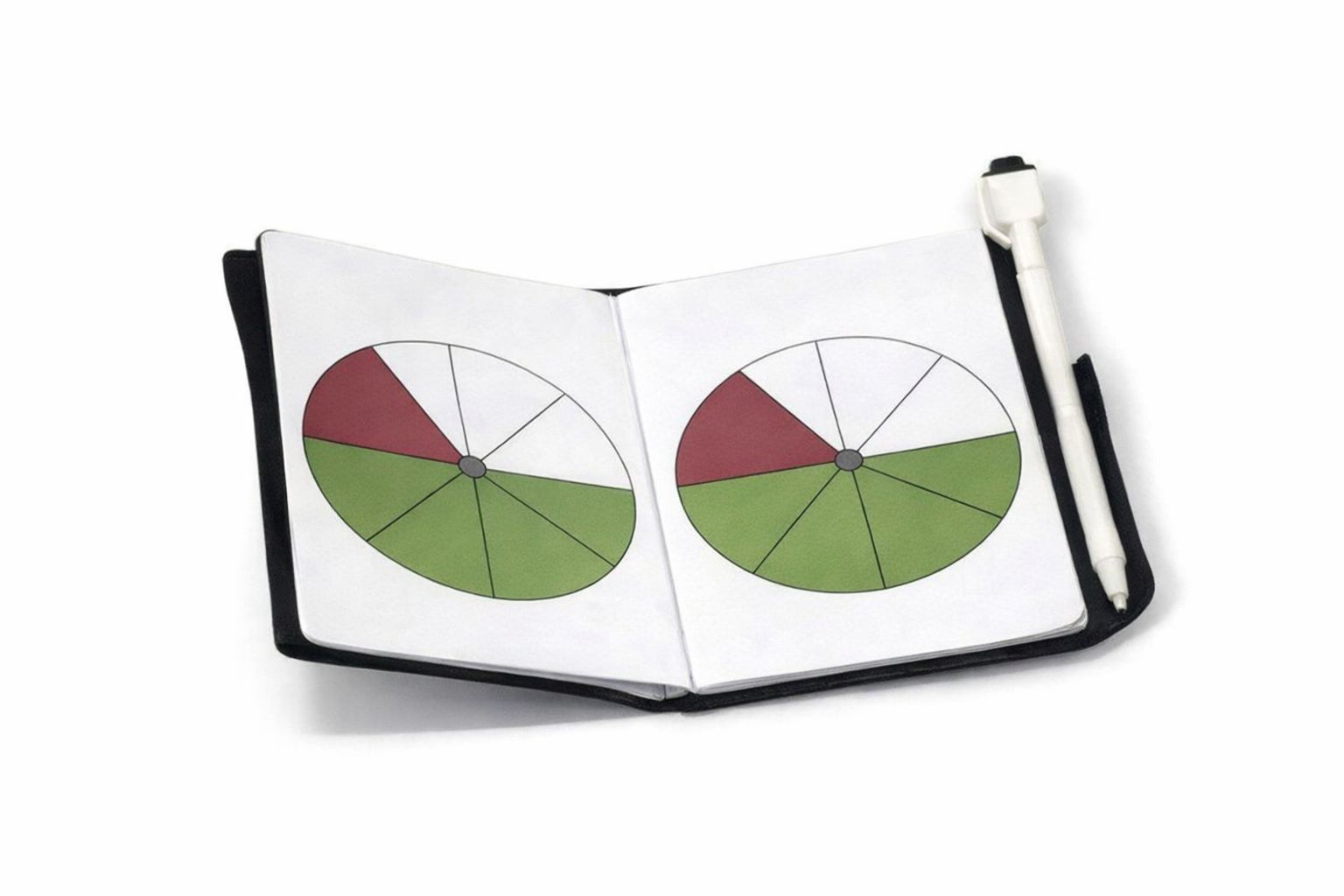 Öppet diamantbrev med cirkeldiagram för taktikplanering.